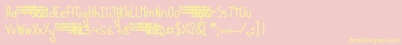 YoungLinesDemo Font – Yellow Fonts on Pink Background