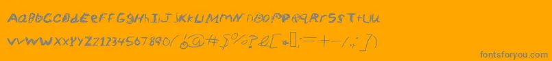 SketchScoringFont-Schriftart – Graue Schriften auf orangefarbenem Hintergrund