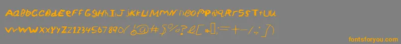 SketchScoringFont-Schriftart – Orangefarbene Schriften auf grauem Hintergrund