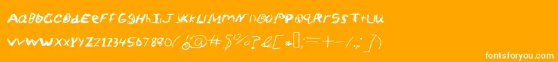 SketchScoringFont Font – White Fonts on Orange Background