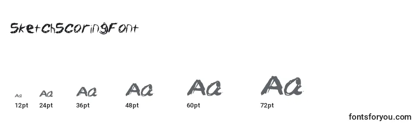 Размеры шрифта SketchScoringFont