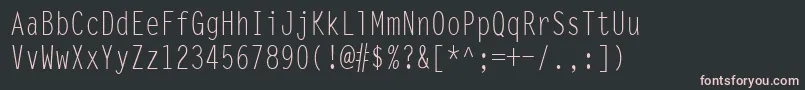 Шрифт LettergothiccondRegular – розовые шрифты на чёрном фоне