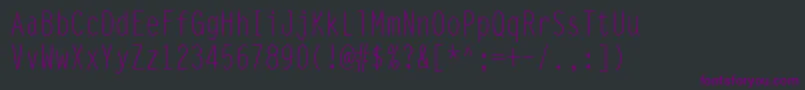 Шрифт LettergothiccondRegular – фиолетовые шрифты на чёрном фоне