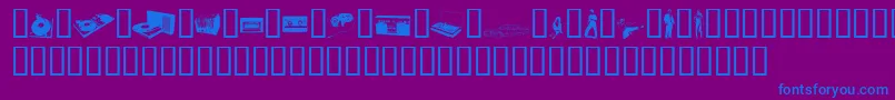 Police Fenotype – polices bleues sur fond violet