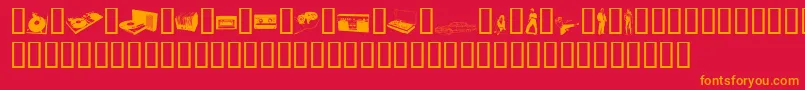 Fenotype Font – Orange Fonts on Red Background
