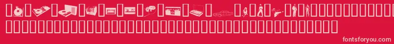 Fenotype Font – Pink Fonts on Red Background