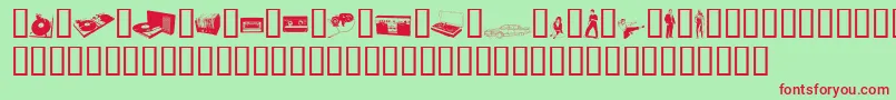 Fenotype Font – Red Fonts on Green Background