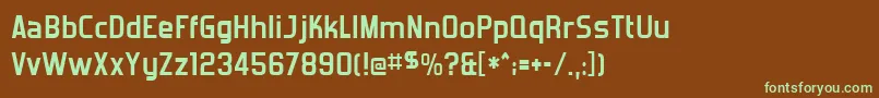 Forgottb-fontti – vihreät fontit ruskealla taustalla