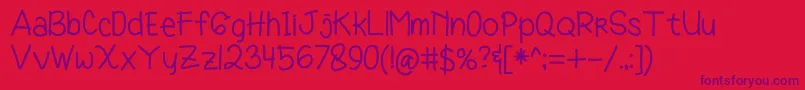 Renanenna Font – Purple Fonts on Red Background
