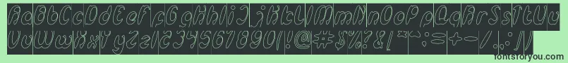 EnjoyTheTimeHollowInverse Font – Black Fonts on Green Background