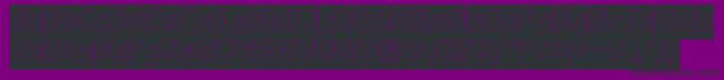 EnjoyTheTimeHollowInverse Font – Black Fonts on Purple Background