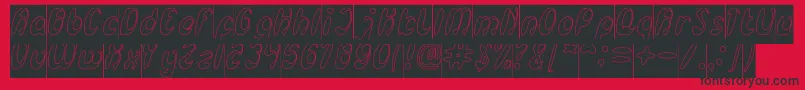 EnjoyTheTimeHollowInverse Font – Black Fonts on Red Background