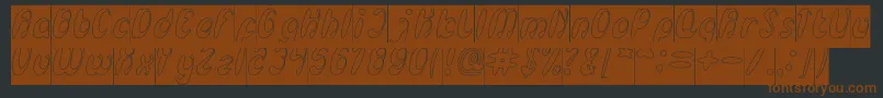 EnjoyTheTimeHollowInverse Font – Brown Fonts on Black Background