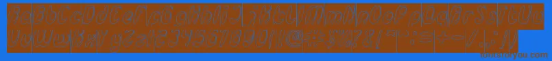 EnjoyTheTimeHollowInverse Font – Brown Fonts on Blue Background