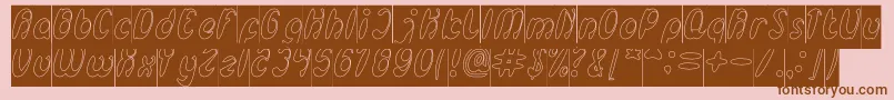 EnjoyTheTimeHollowInverse Font – Brown Fonts on Pink Background