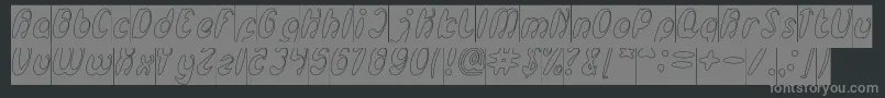EnjoyTheTimeHollowInverse Font – Gray Fonts on Black Background