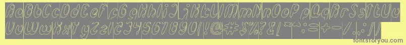 EnjoyTheTimeHollowInverse Font – Gray Fonts on Yellow Background