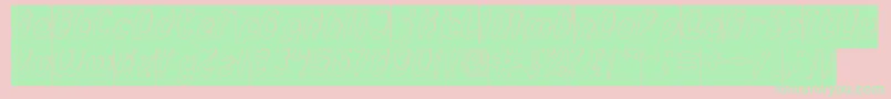 EnjoyTheTimeHollowInverse Font – Green Fonts on Pink Background