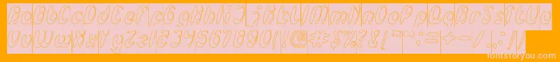 EnjoyTheTimeHollowInverse Font – Pink Fonts on Orange Background