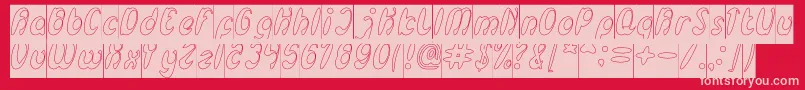 EnjoyTheTimeHollowInverse Font – Pink Fonts on Red Background