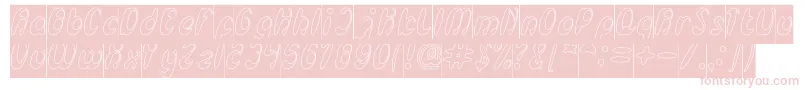 EnjoyTheTimeHollowInverse Font – Pink Fonts on White Background