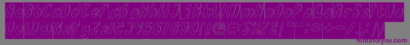 EnjoyTheTimeHollowInverse Font – Purple Fonts on Gray Background