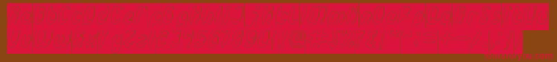EnjoyTheTimeHollowInverse Font – Red Fonts on Brown Background