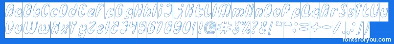 EnjoyTheTimeHollowInverse Font – White Fonts on Blue Background