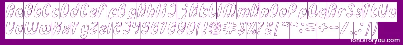 EnjoyTheTimeHollowInverse Font – White Fonts on Purple Background