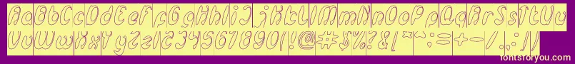 EnjoyTheTimeHollowInverse Font – Yellow Fonts on Purple Background