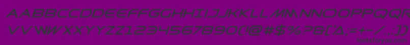 Prometheansuperital-fontti – mustat fontit violetilla taustalla