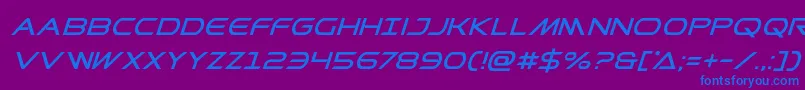 Prometheansuperital Font – Blue Fonts on Purple Background