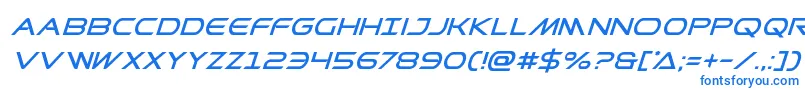 Prometheansuperital Font – Blue Fonts on White Background