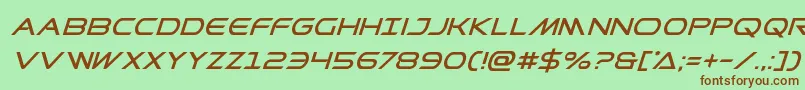 Prometheansuperital Font – Brown Fonts on Green Background