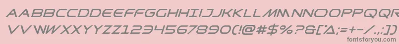 Prometheansuperital-Schriftart – Graue Schriften auf rosa Hintergrund