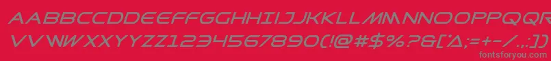 Prometheansuperital Font – Gray Fonts on Red Background
