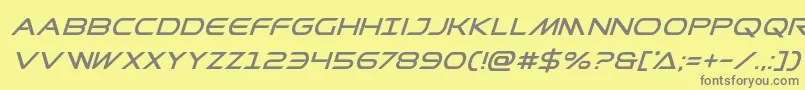 Prometheansuperital Font – Gray Fonts on Yellow Background