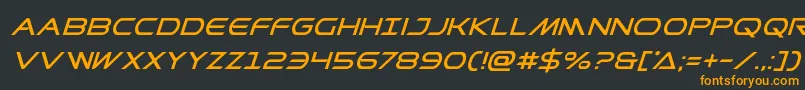 Prometheansuperital Font – Orange Fonts on Black Background