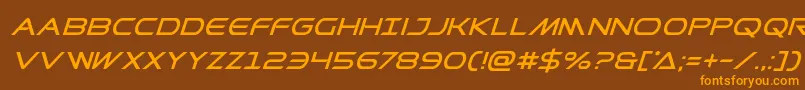 Prometheansuperital Font – Orange Fonts on Brown Background