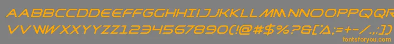 Prometheansuperital Font – Orange Fonts on Gray Background