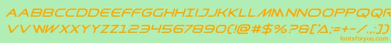 Prometheansuperital Font – Orange Fonts on Green Background