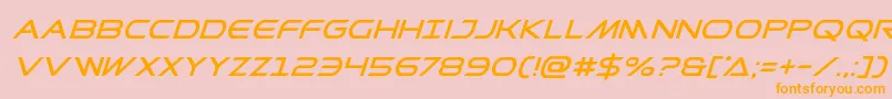 Prometheansuperital Font – Orange Fonts on Pink Background
