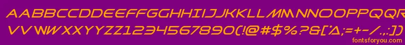 Prometheansuperital Font – Orange Fonts on Purple Background