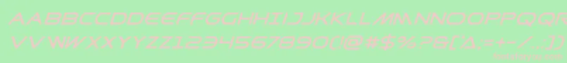 Prometheansuperital Font – Pink Fonts on Green Background