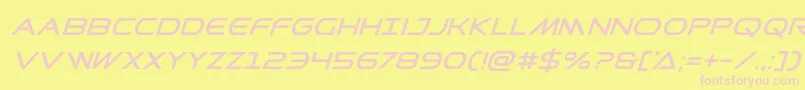 Prometheansuperital Font – Pink Fonts on Yellow Background