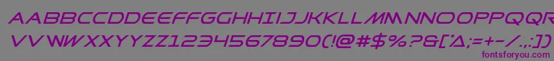 Prometheansuperital Font – Purple Fonts on Gray Background