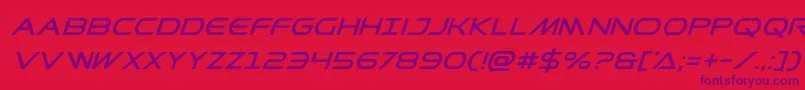 Prometheansuperital Font – Purple Fonts on Red Background