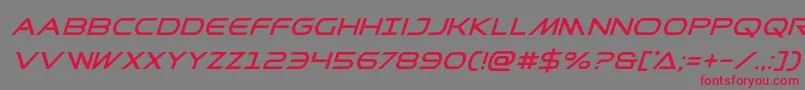 Prometheansuperital Font – Red Fonts on Gray Background