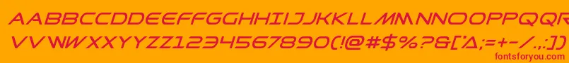 Prometheansuperital Font – Red Fonts on Orange Background