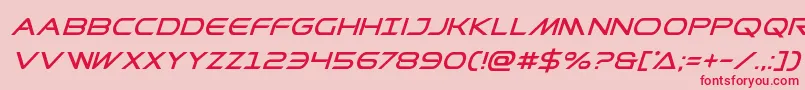 Prometheansuperital Font – Red Fonts on Pink Background